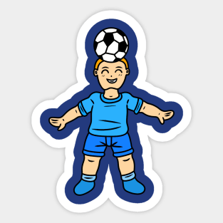 Cute football player boy Sticker